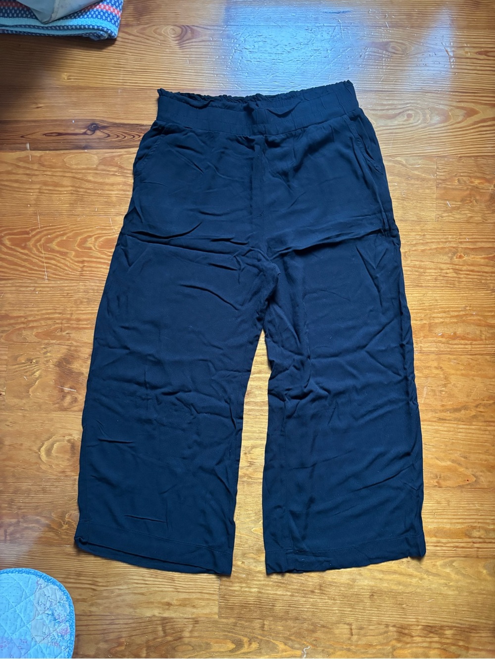 Sienna Sky Black Wide-Leg Kids Leggings